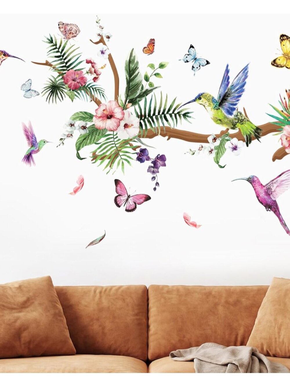 3 Sheets Hummingbirds Wall Decals Peel, Vinyl Stickers Murals Art Decors